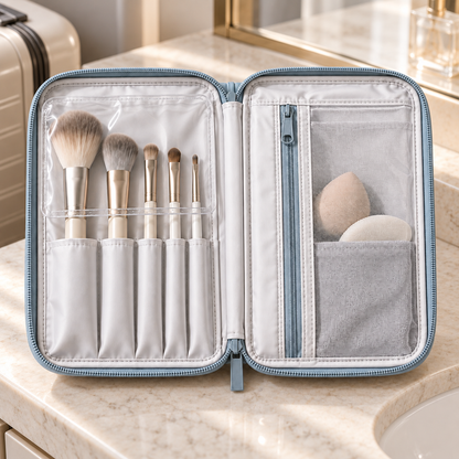 Nuvessaro Fold-Out Makeup Brush Travel Pouch