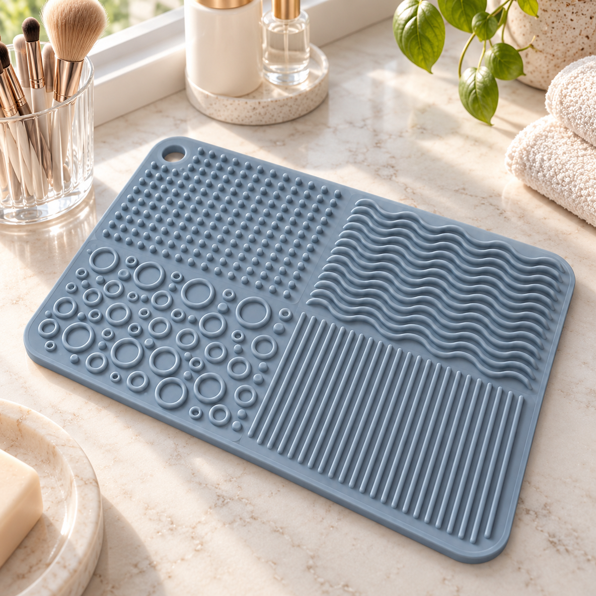 Nuvessaro Textured Makeup Brush Cleaning Mat