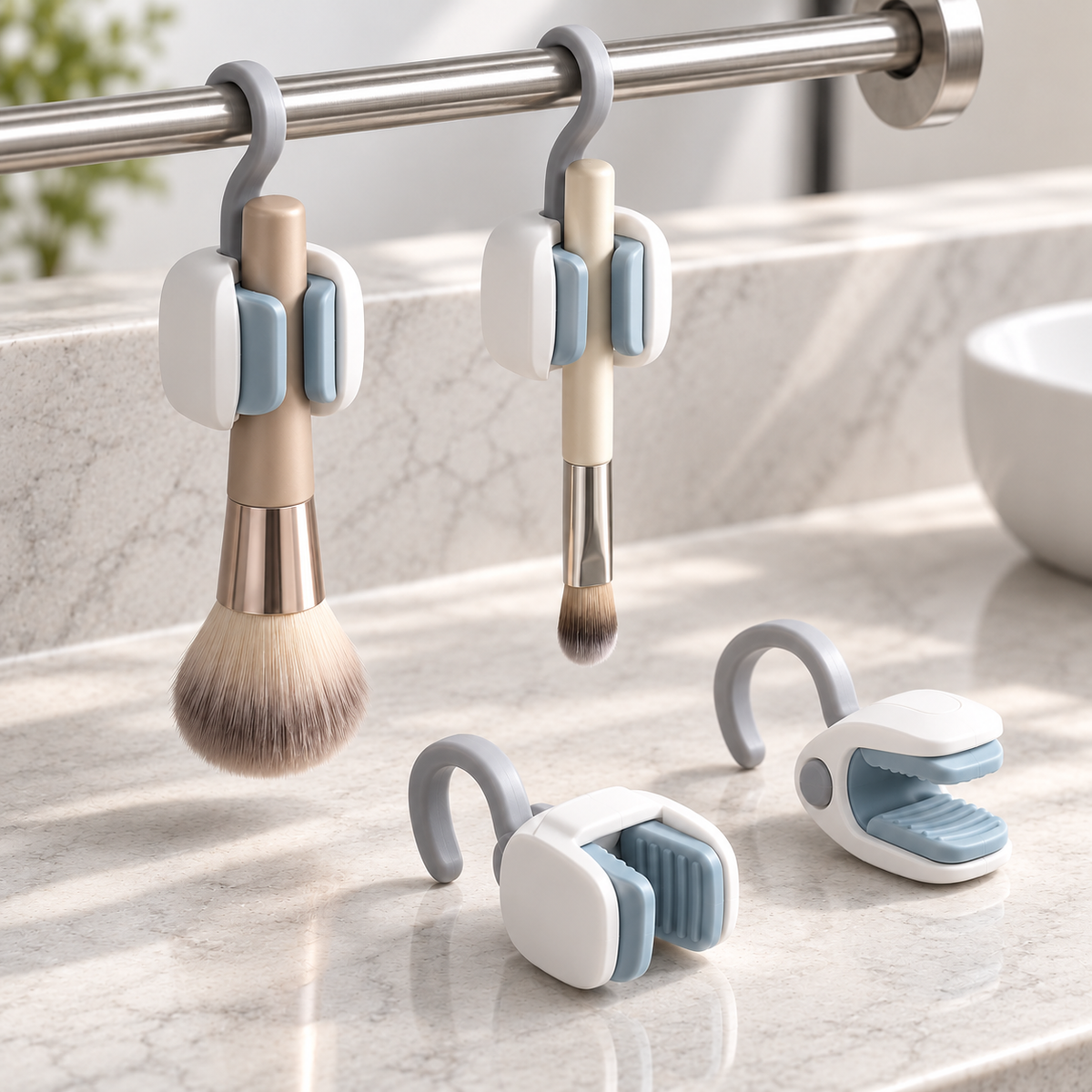 Nuvessaro Makeup Brush Hanging Clips