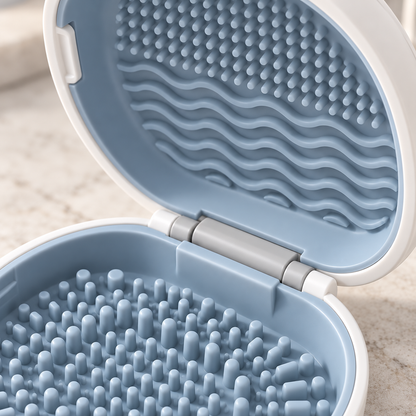 Nuvessaro Flip-Open Makeup Sponge Cleaning Box