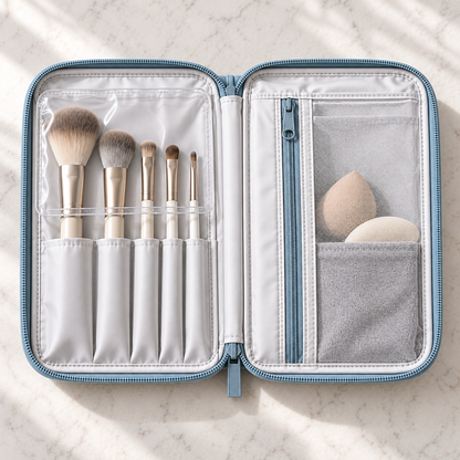 Nuvessaro Fold-Out Makeup Brush Travel Pouch