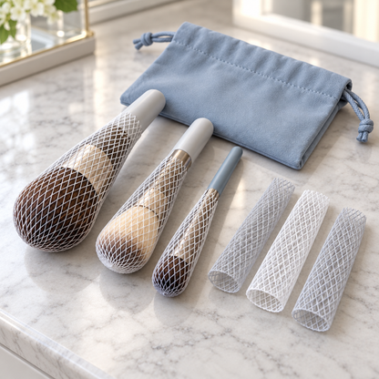 Nuvessaro Mesh Makeup Brush Head Sleeves