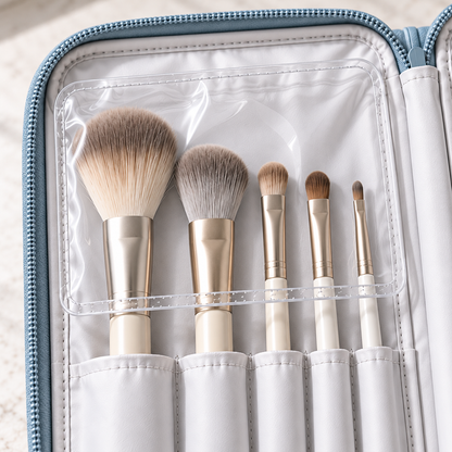 Nuvessaro Fold-Out Makeup Brush Travel Pouch