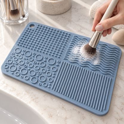 Nuvessaro Textured Makeup Brush Cleaning Mat
