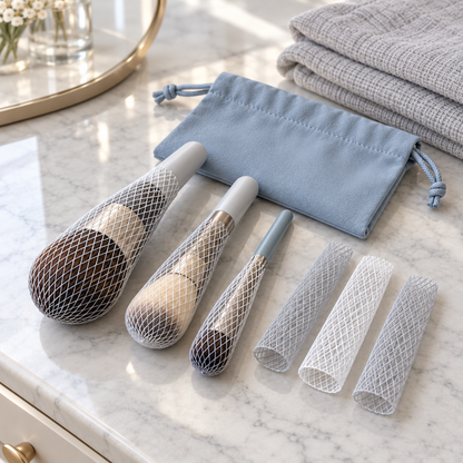 Nuvessaro Mesh Makeup Brush Head Sleeves