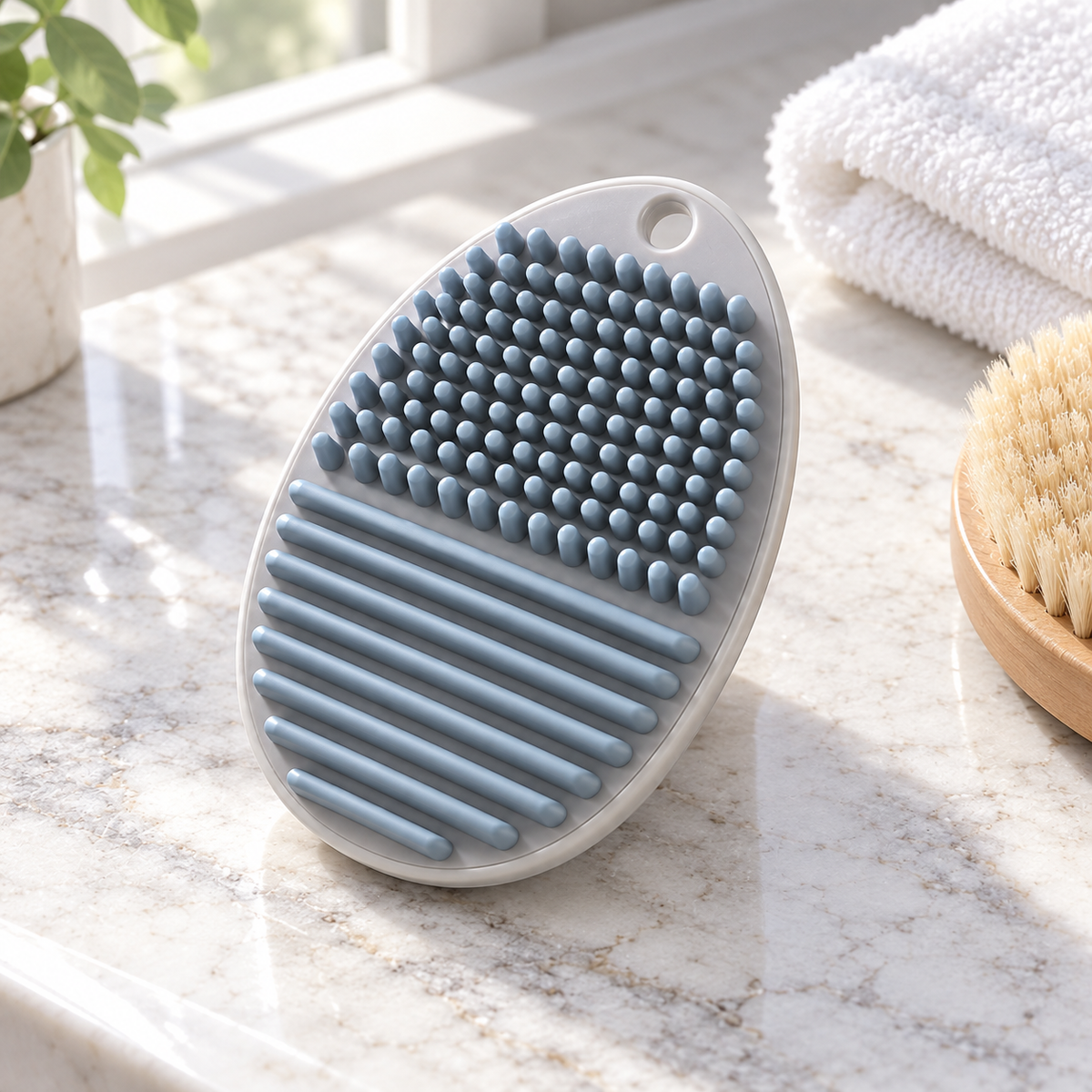Nuvessaro Finger-Hold Makeup Brush Cleaning Pad