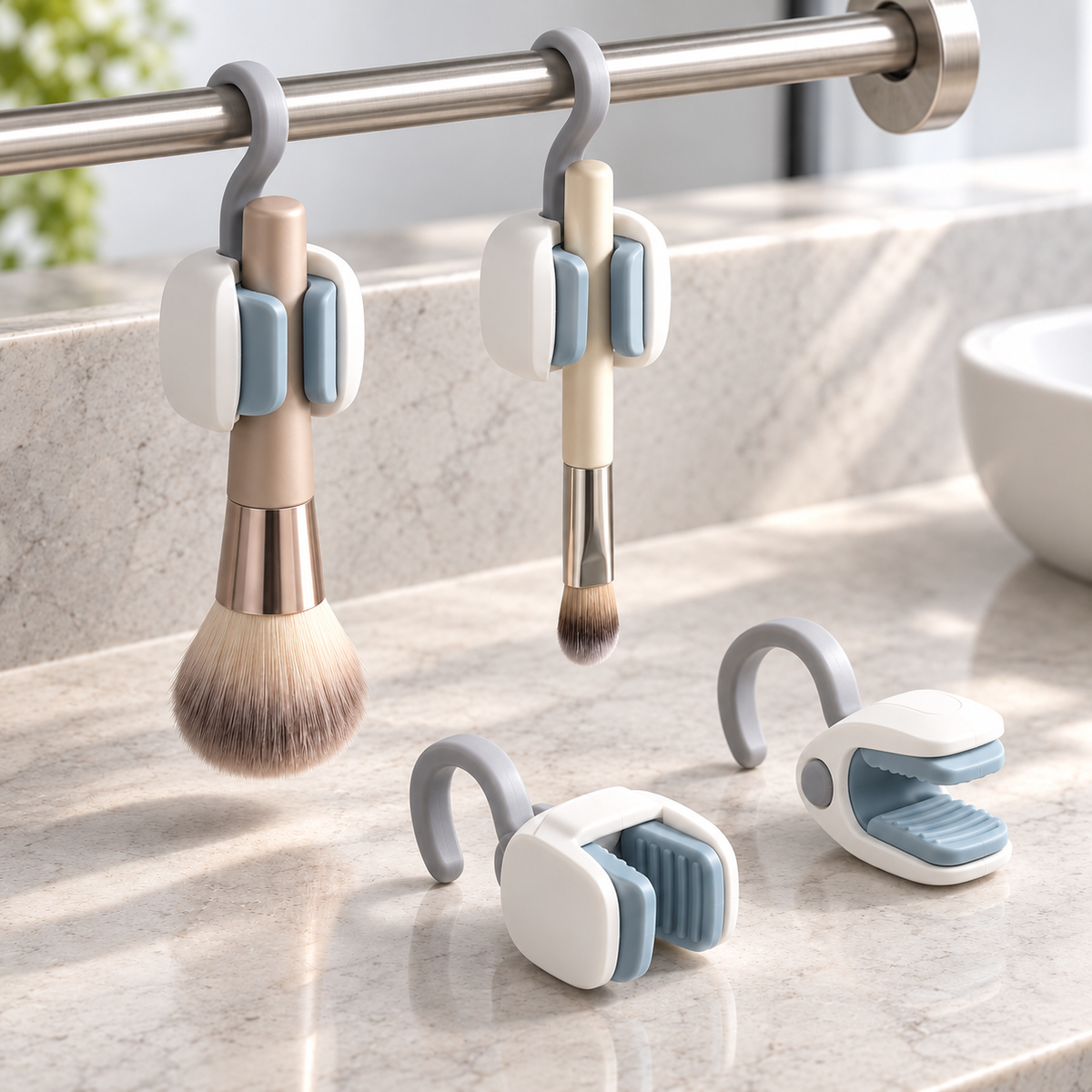 Nuvessaro Makeup Brush Hanging Clips